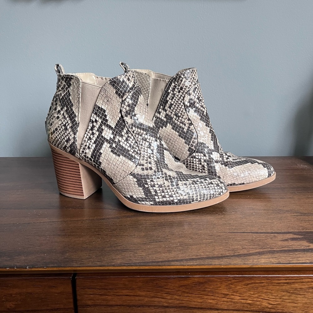 Snakeskin Booties